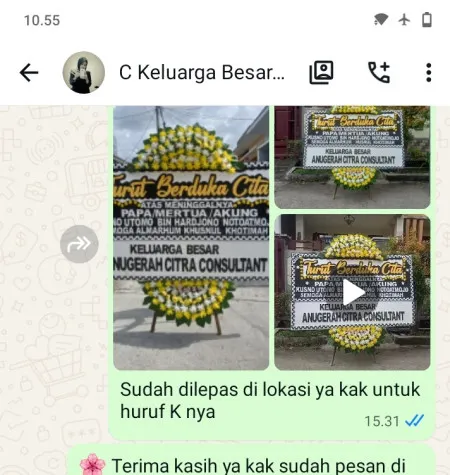Pengiriman Papan Bunga Duka Majir Kutoarjo